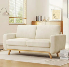 Loveseat Sofa, Comfy Corduroy Loveseat Sofa with Solid Wood, Spring Cushion Modern Couch with Extra Deep Seat for Living Room,Office Sofa