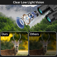 New 12x42 HD Binoculars for Adults and Kids BAK4 Prism Waterproof Binoculars for Bird Watching Hunting Hiking Safari Travel Sports