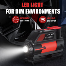 CARLUCK Tire Inflator Air Compressor, Portable DC/AC Air Pump for Car Tires w/Auto Shut-Off, 12V DC/110V AC