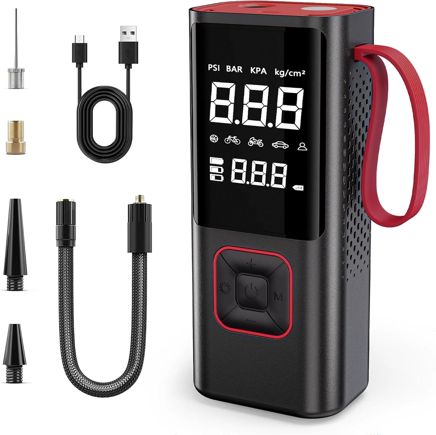 CarLuck Cordless Tire Inflator Portable Air Compressor, 7800mAh 150PSI Air Pump with Auto-Shutoff & LED for Cars, Motorcycles, Bicycles - Includes Storage Bag