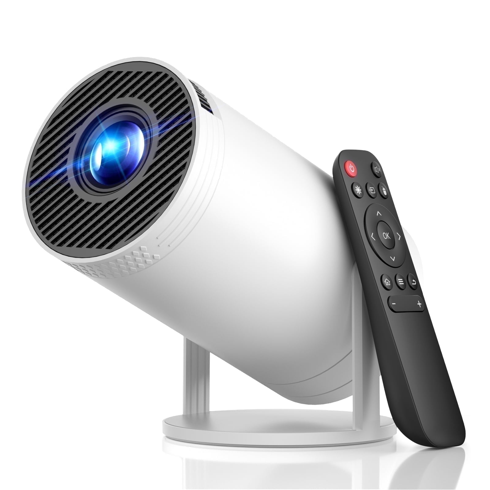 SGV Mini Projector - Home Theater Portable 5G Wifi 4K 1080P Support,Smart for Movies Compatible with Phone,with WiFi and Bluetooth, - White