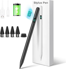 Stylus Pen for Touch Screens – Active Universal Stylus Compatible for iPad, iPhone, Samsung & Other iOS/Android Smartphones & Tablets, Tablet Pencil with Fast Charging, LED Power Display, Black