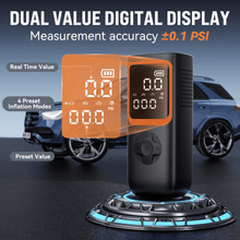 Carluck 18000mAh Cordless Tire Inflator Portable Air Compressor, 150 Psi Air Pump, with Automatic Shutoff, Rechargeable Battery & 12V DC, LED Light