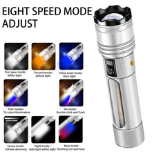 ATNGSKD Rechargeable Powerful Flashlight 250000 High Lumens,Super Bright LED Flashlight with 9 Modes & Bracket,Zoomable Torch,IPX7 Waterproof,for Tactics & Hiking Hunting Camping