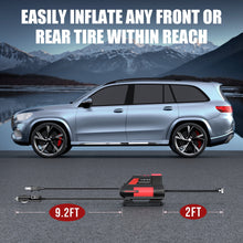 CARLUCK Tire Inflator Air Compressor, Portable DC/AC Air Pump for Car Tires w/Auto Shut-Off, 12V DC/110V AC