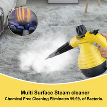 Multi-Purpose Handheld Pressurized Steam Cleaner with 9-Piece Accessories, Perfect for Stain Removal, Curtains, Car Seats, Floor, Carpet, Window Cleaning
